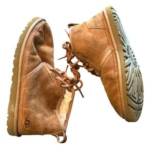 UGG Neumel Chukka Boots Mens 7 Chestnut Suede Shearling 3236
